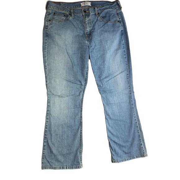 Levi Strauss Jeans Bootcut Spandex Stretch Light Blue Denim Womens 16 Short - Picture 5 of 11